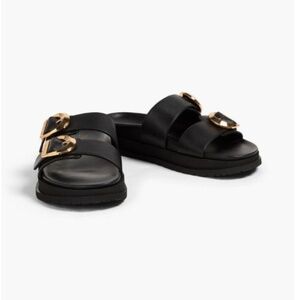 ZIMMERMANN Buckled leather platform sandals